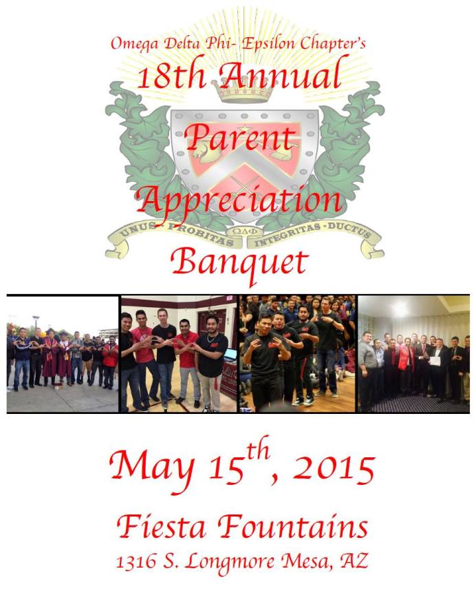 Omega Delta Phi 18th Annual Parent Appreciation Banquet